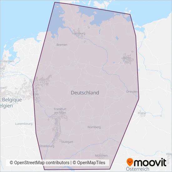 DB Fernverkehr AG (Bahn) Verbundsgebiet