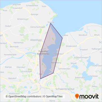 Схема покрытия компании Schlepp- und Fährgesellschaft Kiel mbh (SFK)