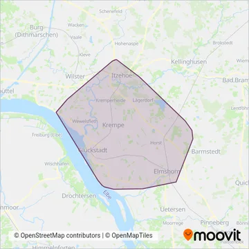 die linie coverage area map