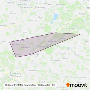 Схема покрытия компании Weser-Ems-Bus Betrieb Bremen