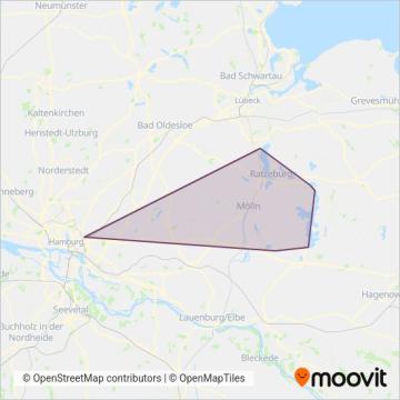 Схема покрытия компании Ratzeburg-Möllner Verkehrsbetriebe GmbH