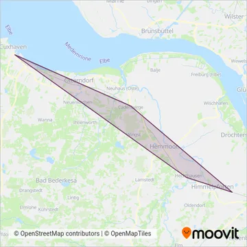 Схема покрытия компании Regionalverkehre Start Deutschland GmbH (Автобус)