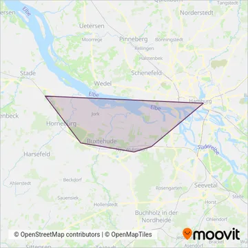 S-Bahn SEV coverage area map