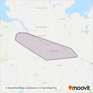 Схема покрытия компании KVG (Канатная дорога)