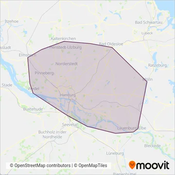 Схема покрытия компании VHH Bus