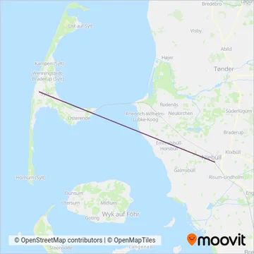 Схема покрытия компании AUTOZUG Sylt