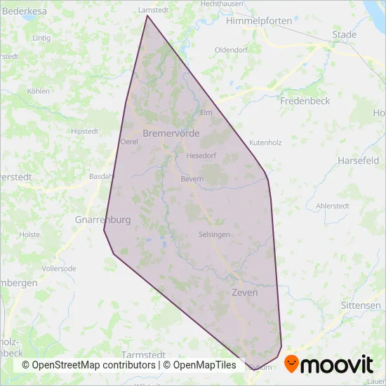 MEW Auftragnehmerleistungen coverage area map