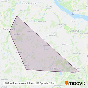 EVB coverage area map