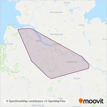 Схема покрытия компании KVG Stade