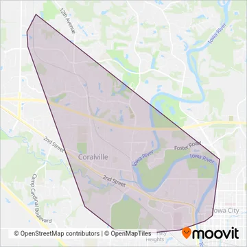 University of Iowa - CAMBUS coverage area map