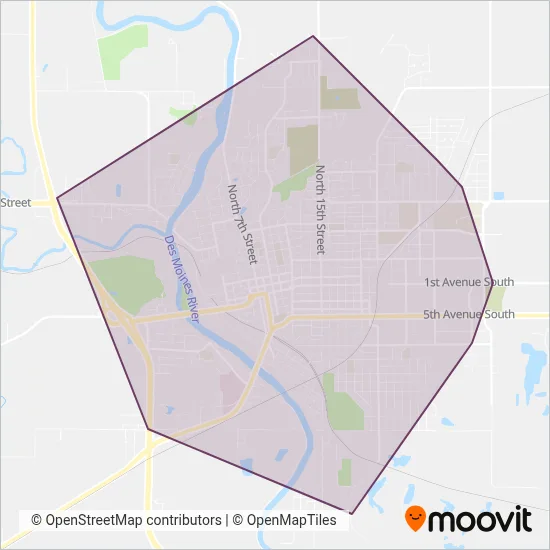 Dodger Area Rapid Transit coverage area map