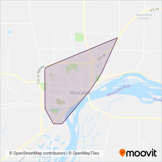 MuscaBus coverage area map