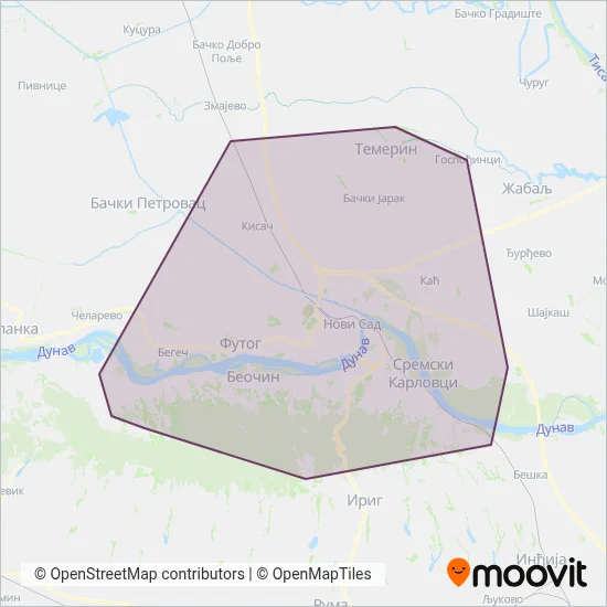 JGSP Novi Sad mapa pokrivenosti