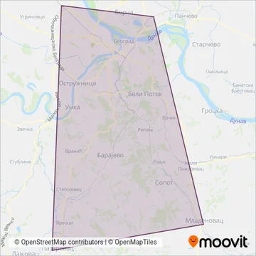 Srbijavoz - BG Voz coverage area map