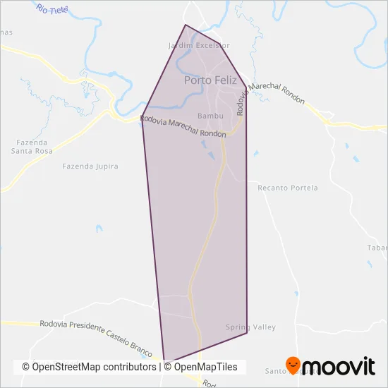 Expresso Porto Feliz coverage area map