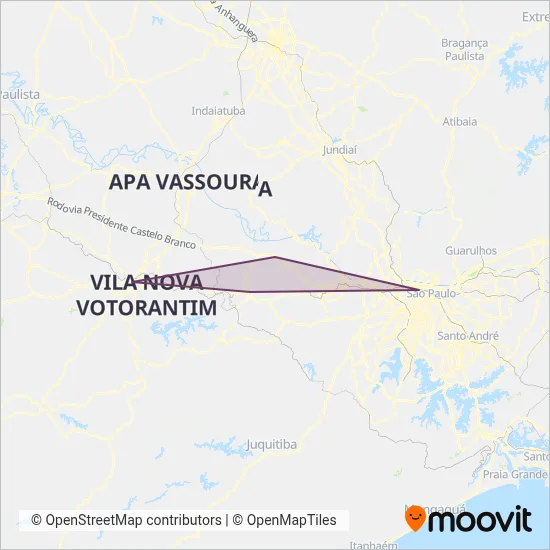 Viação Cometa coverage area map