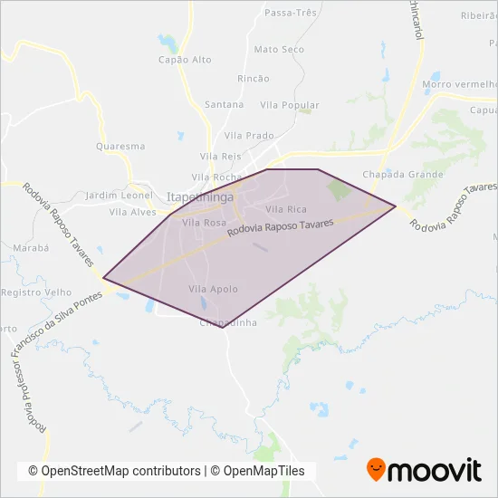 Prefeitura Municipal de Itapetininga coverage area map