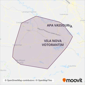 EMTU coverage area map
