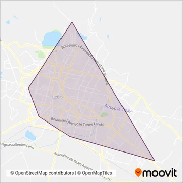 Troncales coverage area map