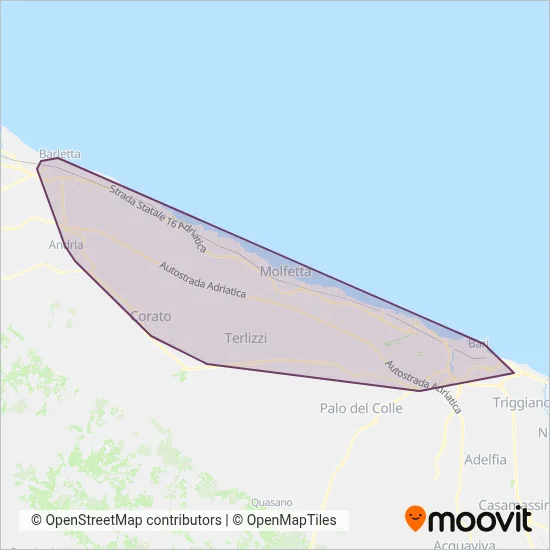 Ferrotramviaria General Transport Division coverage area map