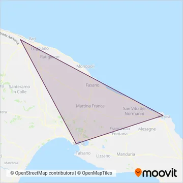 Sabato Viaggi coverage area map