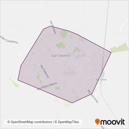 San Severo Transit coverage area map
