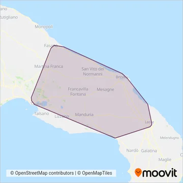 STP Brindisi SpA coverage area map