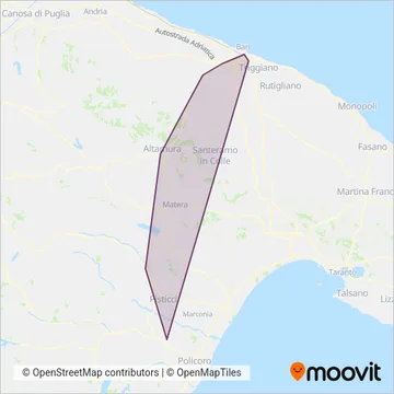 Ferrovie Appulo Lucane (Bus) coverage area map
