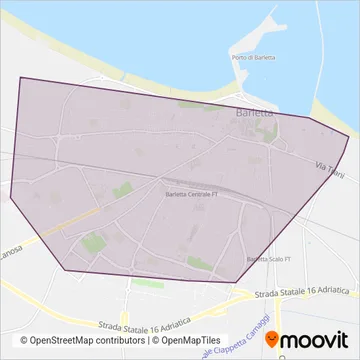 Autolinee Scoppio coverage area map