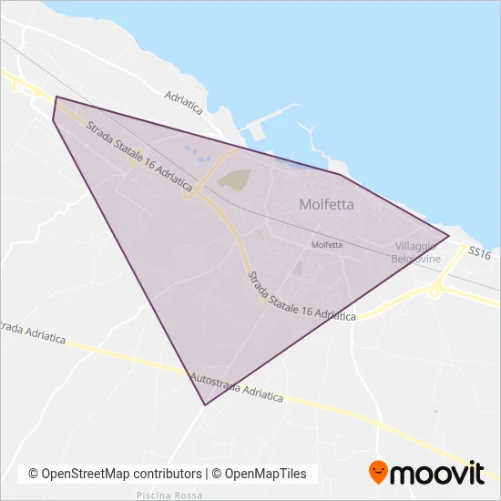 MTM - Mobility and Transport Molfetta coverage area map