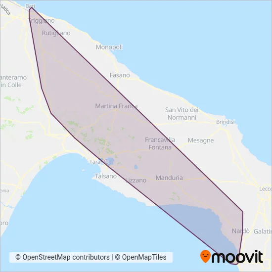 Area coperta dal servizio di Autoservizi Chiffi S.r.l.