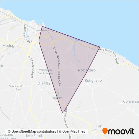 Area coperta dal servizio di Miccolis s.p.a.