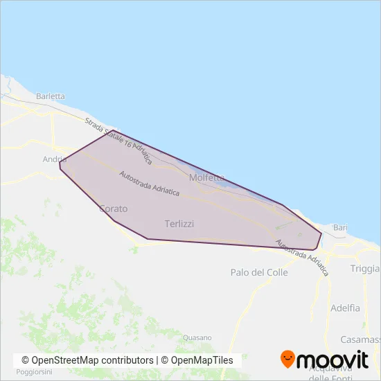 Area coperta dal servizio di CO.TR.A.P.