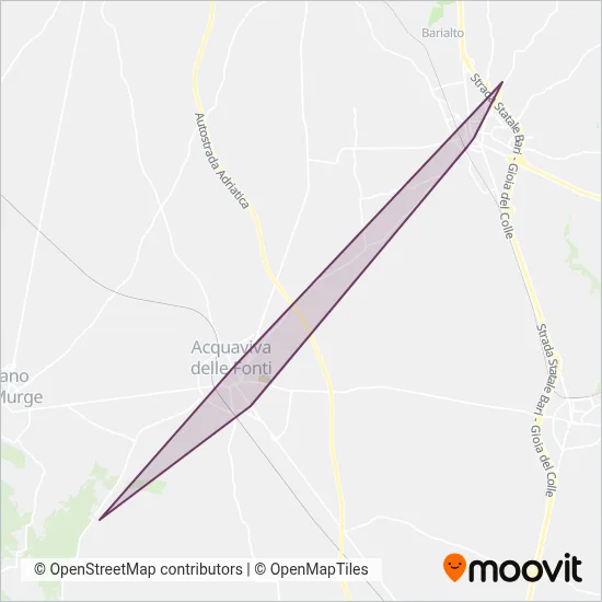 Area coperta dal servizio di Mastrorocco Donato Autolinee s.a.s.