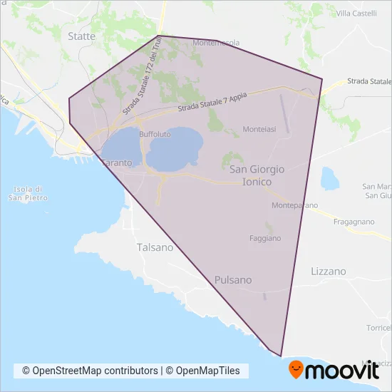Area coperta dal servizio di Gravame Palmieri & C. s.r.l.