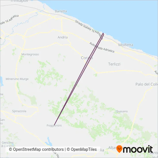 Area coperta dal servizio di Autoservizi Conca