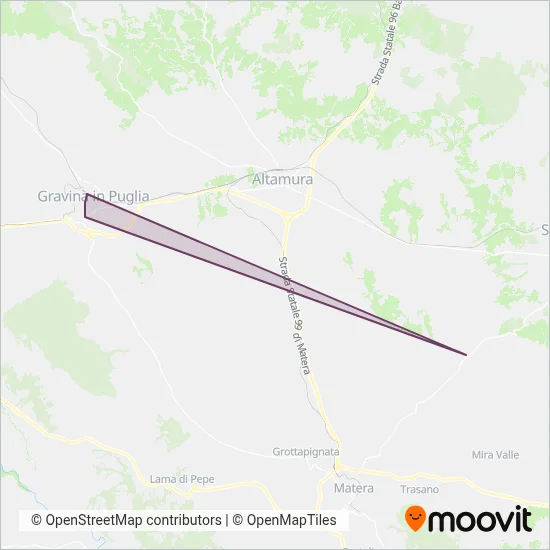 Area coperta dal servizio di Autoservizi Topputo Vito