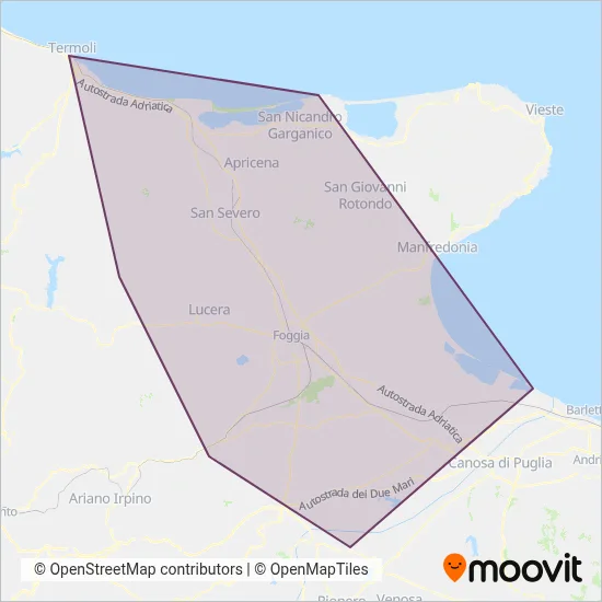 Area coperta dal servizio di ACAPT Srl