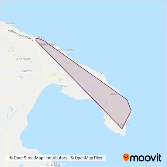 Area coperta dal servizio di Elios Autolinee s.r.l.