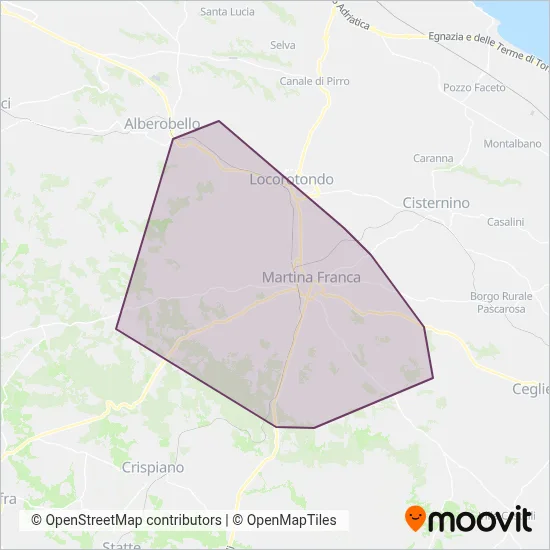 Area coperta dal servizio di Miccolis