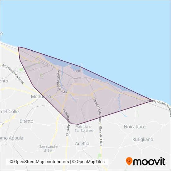 Amtab coverage area map