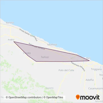 Ferrotramviaria (Rail) coverage area map