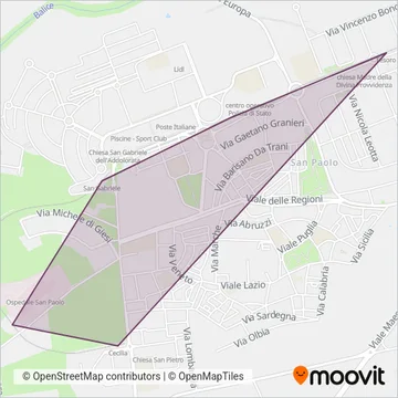 Ferrotramviaria (Subway) coverage area map