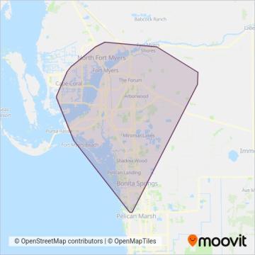 LeeTran coverage area map