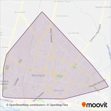 Buses Manzanal A.G.T. coverage area map