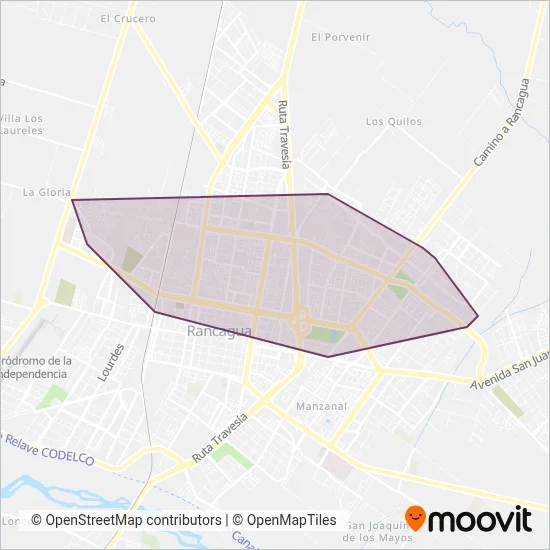 Taxibuses Isabel Riquelme coverage area map