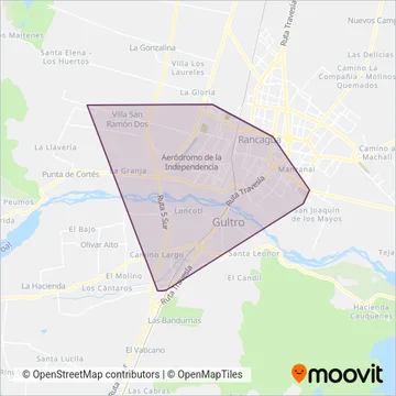 Taxibuses Cachapoal coverage area map