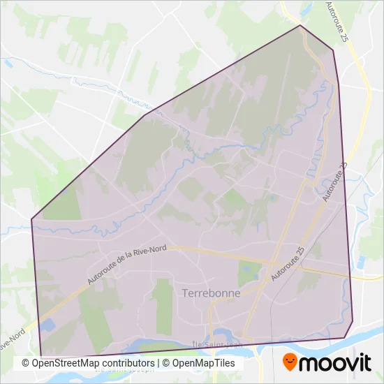 exo-Terrebonne-Mascouche coverage area map