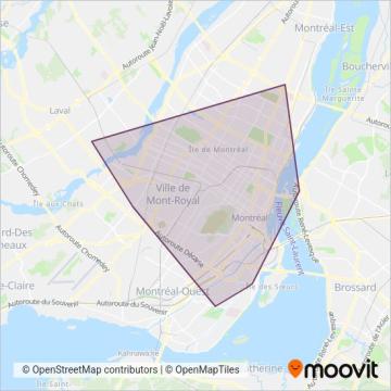 STM (Subway) coverage area map