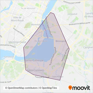 Carte de la zone de couverture de exo-Le Richelain
